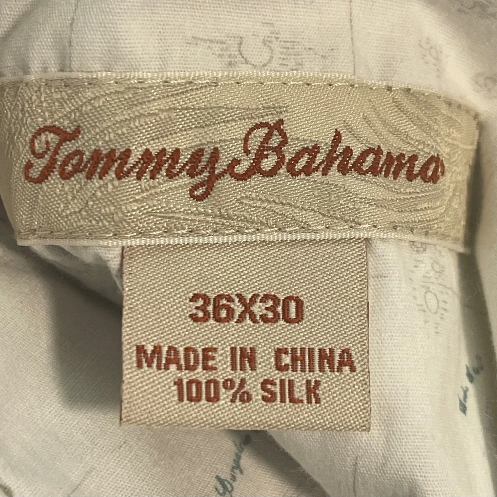 Tommy Bahama 100% Silk Chino Pants Tan Relaxed Fit Men’s 36x30